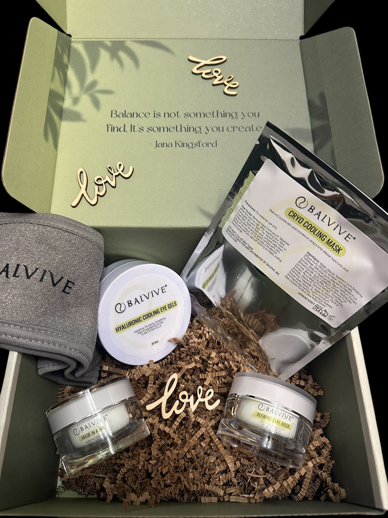 SPA EXPERIENCE GIFT SET- CLAY MASK, HYDRATING MASK, EYE PATCHES/GELS, CRYO COOLING MASK, HEADBAND