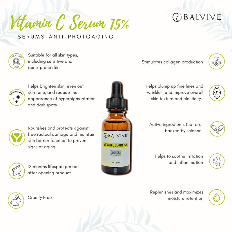 VITAMIN C SERUM  15% L-Ascorbic Acid